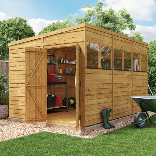 BillyOh (12x8, Windowed) BillyOh Switch Overlap Pent Shed
