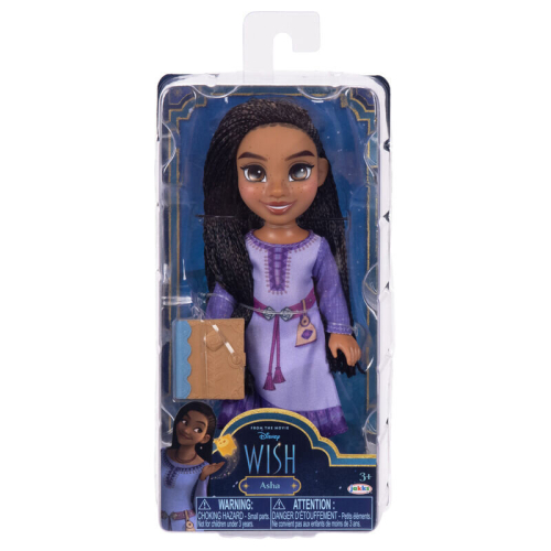 Disney Wish Asha Κούκλα 6 Ιντσών, Τσέπης με Αυθεντικές Μοιρασμένες Ενδυμασίες