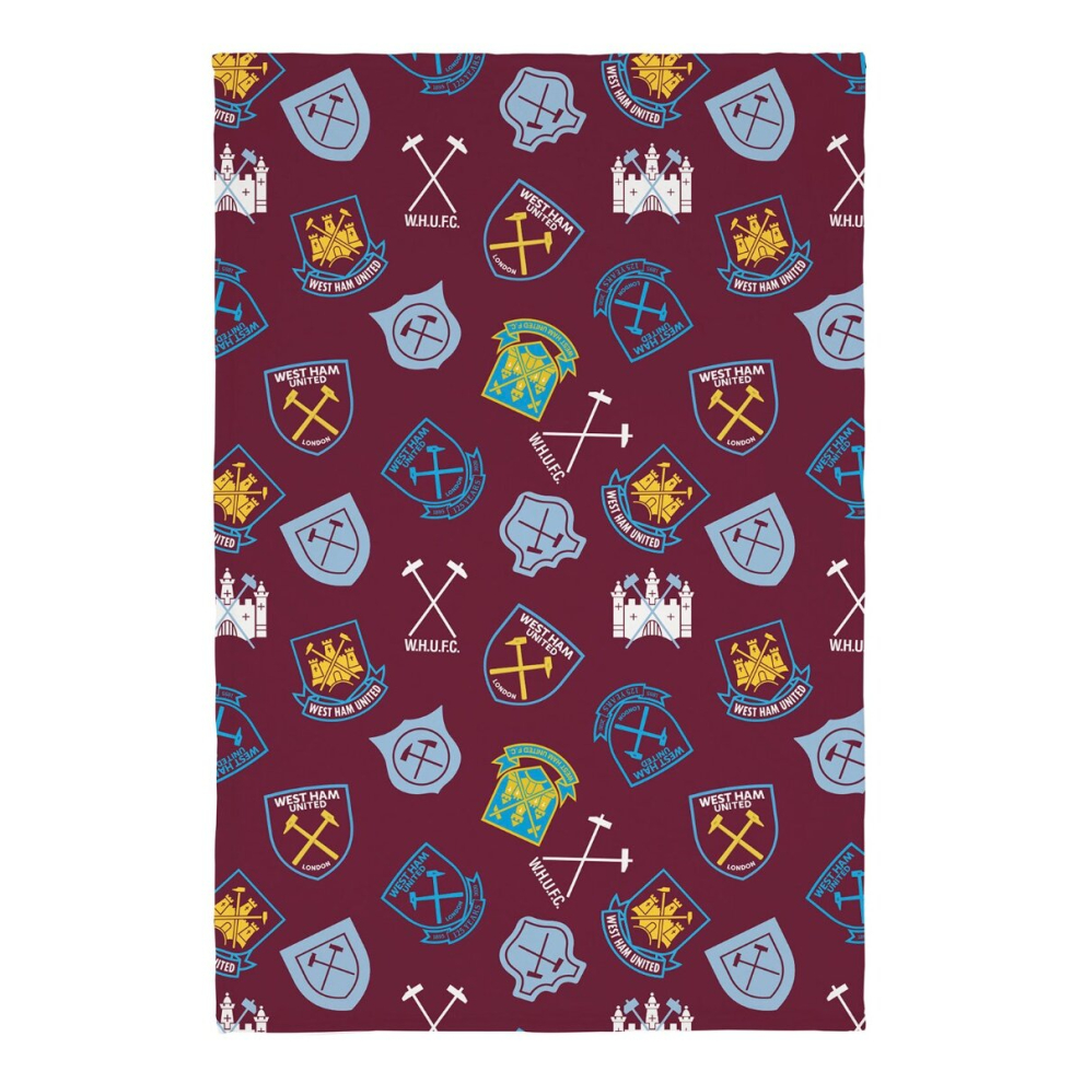 West Ham United Fc West Ham History Of Crest Fleece Blanket