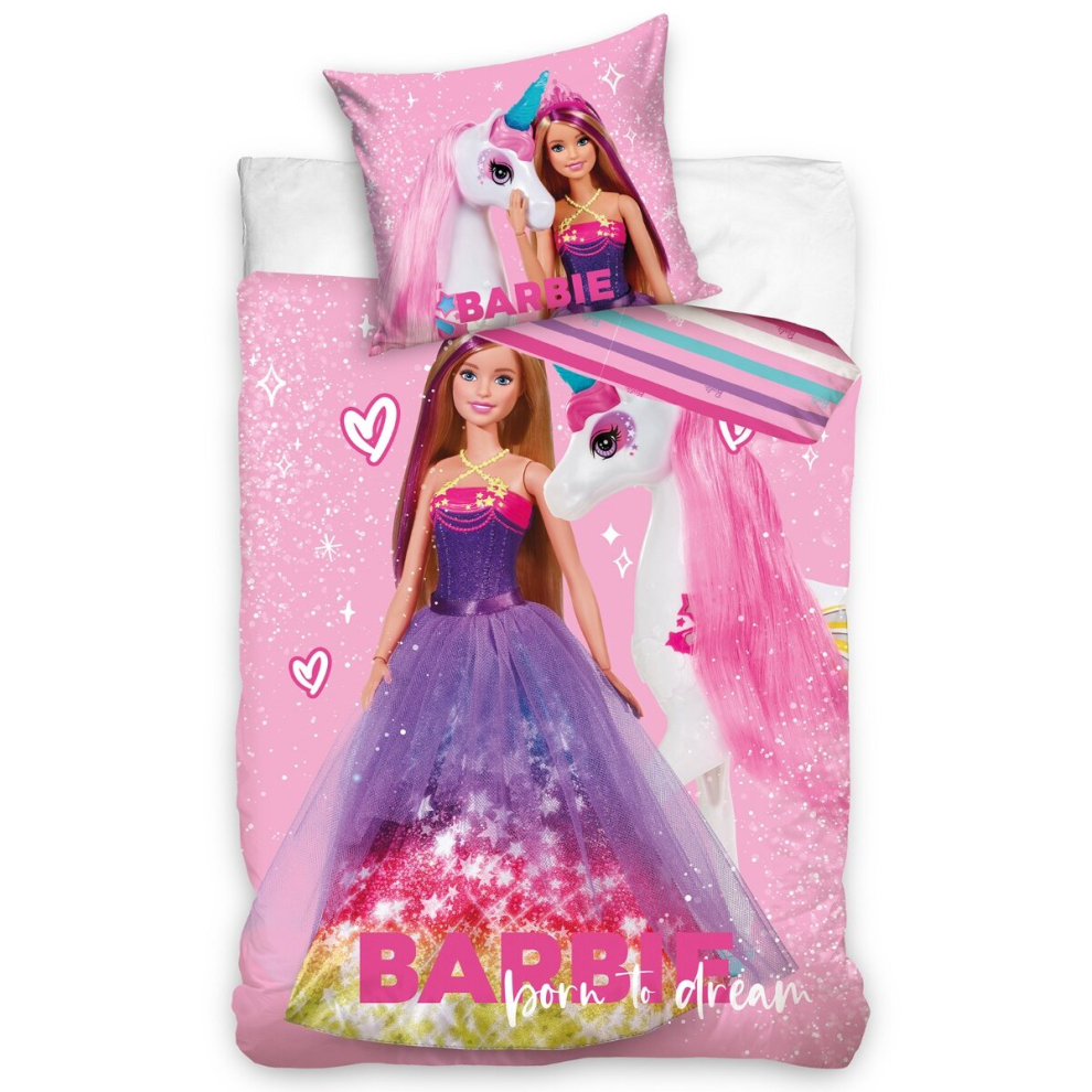 Barbie Unicorn Single Duvet Cover Set - European Size