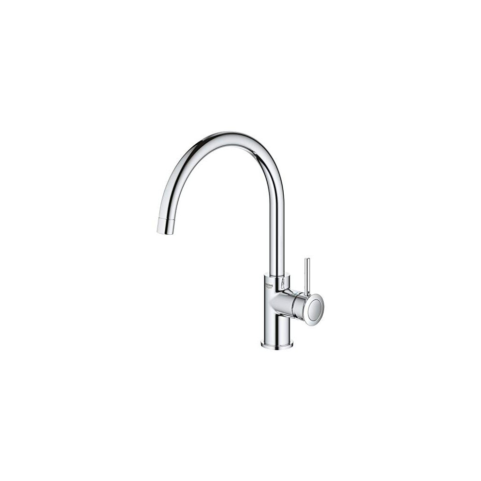 Start – Single Lever Kitchen Mixer Tap (High C-Spout, 360 Swivel Range, 28 mm Ceramic Cartridge, Min. Recommended Pressure 1.0 Bar, Tails 3/8 Inch