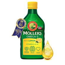 Moller's  | Omega 3 Cod Liver Oil | Omega-3 Dietary Supplements with EPA, DHA, Vitamin A, D and E | Superior Taste Award | Pure & Natural cod