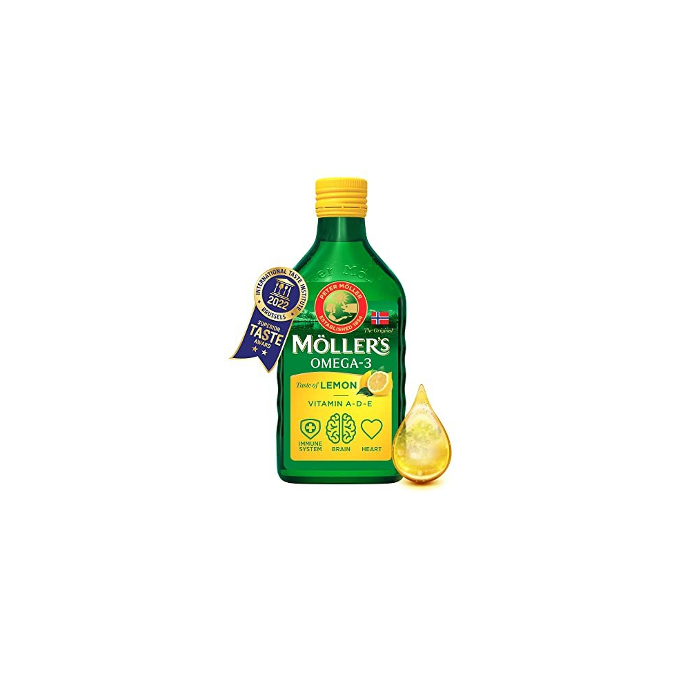 Moller's | Omega 3 Cod Liver Oil | Omega-3 Dietary Supplements With Epa, Dha, Vitamin A, D And E | Superior Taste Award | Pure & Natural Cod