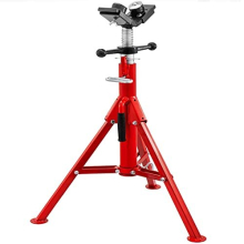 High Folding Pipe Stand, Model V-Head 1107A Head High Folding Pipe Stand, Steel Jack Stands, 2500LB Capacity, 28-inch to 51.5-inch Pipe Jack Stand