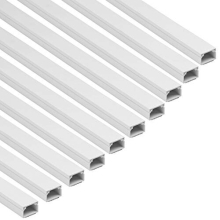 Square Box Cable Trunking, Self-Adhesive Cable Hider, Cable Management to Hide Single Cables - 10 x 25mm (W) x 16mm (H) - 1 Meter Lengths (10-Meter