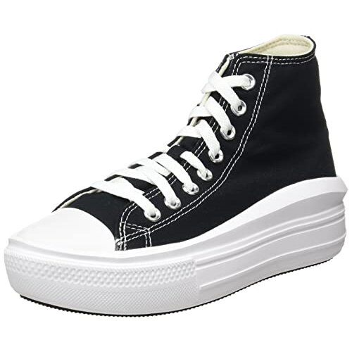 Converse All Star Move Platform Trainers Black Natural Ivory White - 6.5 UK