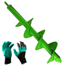 40cm x 10cm Garden Auger Drill Bit for Planting, Fence Post Auger Hole Digger, Bulb Planter Tool, Used to Dirt/Hard Soil/Clay for 10mm Hex Driver