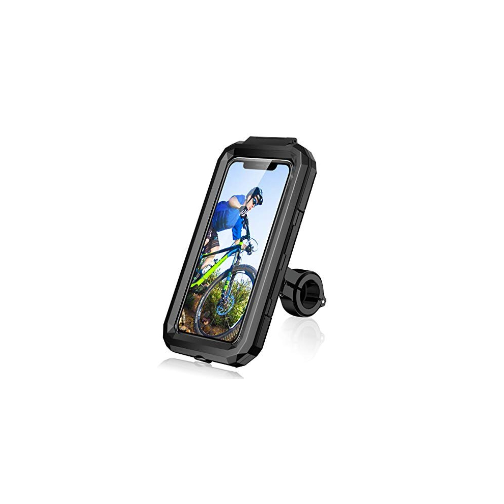 Bike Phone Mount Case, Universal 360 Rotation Waterproof Bicycle Motorbike Handlebar Phone Holder, Sensitive Touch Id Face Id Bike Phone Holder 697278217393