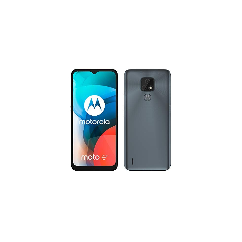 Moto E7 6.5 Inch Max Vision HD+, 48MP dual camera system, 4000 mAH battery, Dual SIM, 2/32GB, Android 10, Mineral Grey