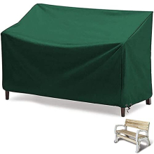 3 Seater Garden Bench Cover Waterproof with Air Vent 163x66x63/89cm for Garden Bench Tear Resistant 600D Oxford (Green)