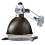 Arcadia Graphite Ceramic Reflector Clamp Lamp with Ceramic Holder, Small 140mm / 5.5&quot 2