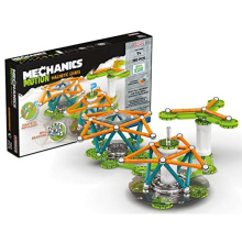 - Mechanics Motion Magnetic Gears - Educational and Creative Game for Children - Magnetic Building Blocks, Recycled Plastic - Set of 160 Pieces
