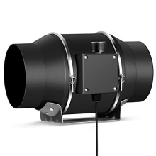 Quiet 4 Inch Inline Fan with Variable Speed Controller, Using for Heating Cooling Booster, Grow Tents, Hydroponics,Home use Ventilation and Exhaust