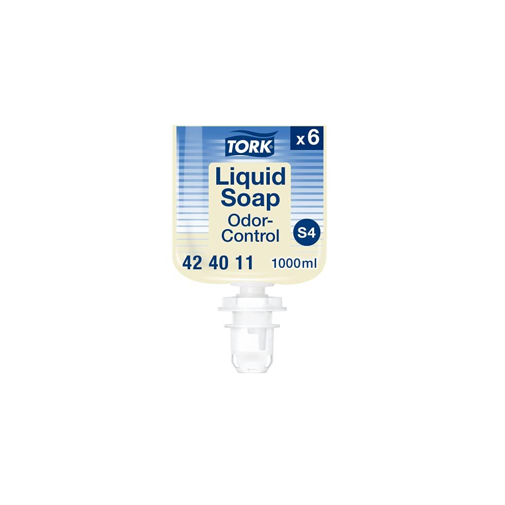 Tork Odour-Control Liquid Soap S4, Dermatologically Tested, 6 X 1000Ml, 424011
