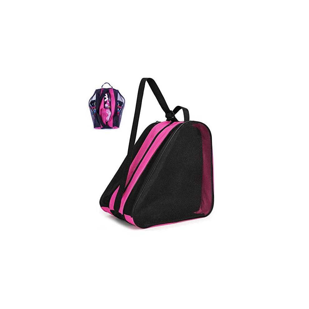 Roller Skate Bag - Unisex Ice Skate Bag with Adjustable Shoulder Strap - Breathable Oxford Cloth Skating Shoes Storage Bag Without Unpleasant Smell