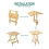 Bamboo Camping Table Picnic Table Small Balcony Table Garden Table Square for Patio,Kitchen,BBQ 5