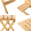 Bamboo Camping Table Picnic Table Small Balcony Table Garden Table Square for Patio,Kitchen,BBQ 6