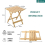 Bamboo Camping Table Picnic Table Small Balcony Table Garden Table Square for Patio,Kitchen,BBQ 2