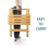 Bamboo Camping Table Picnic Table Small Balcony Table Garden Table Square for Patio,Kitchen,BBQ 3