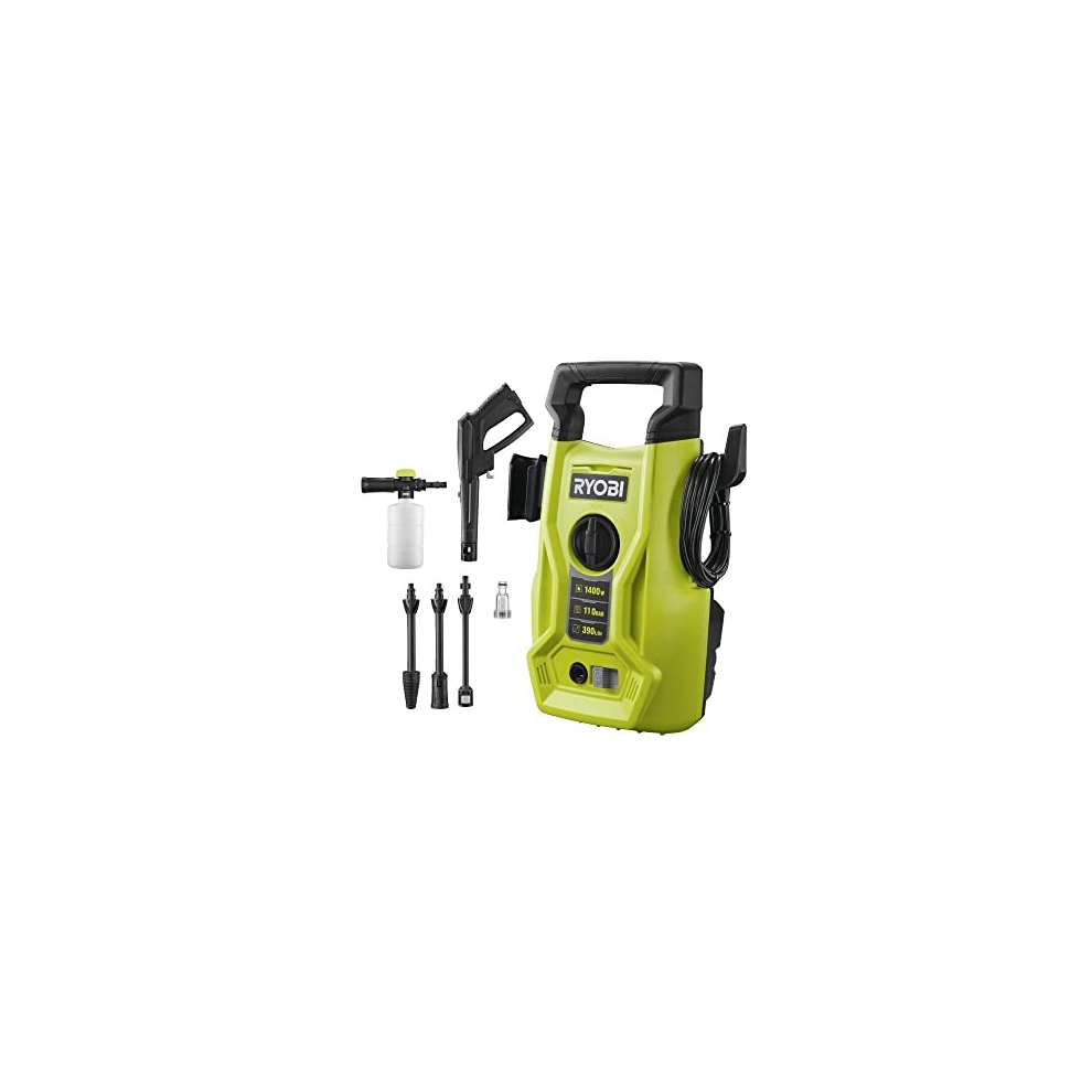 RY110PWA 1400W 110bar Pressure Washer, Hyper Green,5133005366