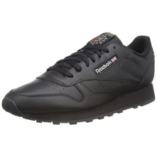 Men's Classic Leather Sneakers, Core Black/Core Black/Pure Grey 5, 4.5 UK