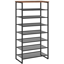 8-Tier Shoe Rack, Tall Shoe Shelf, Shoe Organizer Rack for 21-28 Pairs of Shoes, Detachable Metal Mesh, Narrow Shoe Stand for Hallway, Living Room,