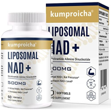 Liposomal NAD+ 500mg with TMG 250mg Softgels, Nicotinamide Riboside & NMN Alternative, Actual NAD+ Supplement for Cellular Repair & Energy Metabolism