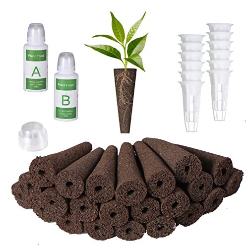 Seed Pods Kit for Aerogarden, 24pcs Grow Sponges with A&B Solid ...