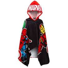 Kids Avengers Hooded Towel Marvel Spider-Man Hulk Captain America Ponch Beach Bath Towel Wrap Robe