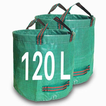 Garden Waste Bags 120L x 2 Heavy Duty Garden Bags, Reusable Garden Sacks with Handles, Ideal for Collecting Garden Waste, Plant waste grass and Leaves