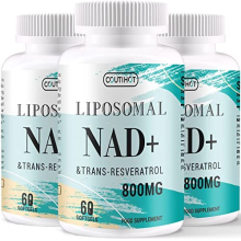 Liposomal NAD+500mg with Trans-Resveratrol 300mg Softgels | NMN Alternative & Actual NAD+ Supplement | 2-in-1 Anti Aging Formula for Cellular Repair,