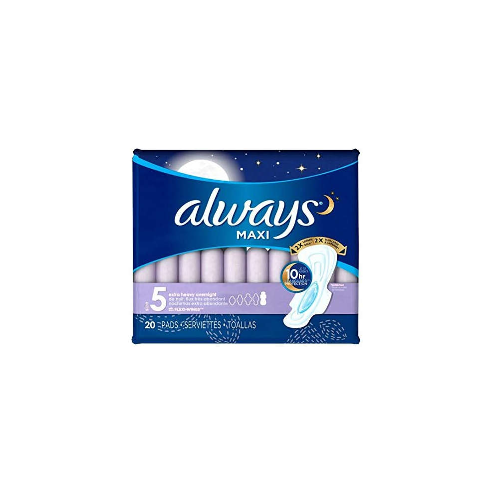 3700017902 Extra Heavy Overnight Maxi Pad with Flexi-Wing, Pack of 20