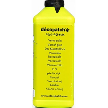 - Ref PP600AO - PaperPatch Glossy Glue - 600g Tub - Formualted with Varnish, No Pull-In or Crinkle, Child Safe & Food Safe, Suitable for Wood, Metal,