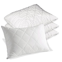 Home Sweet Home Microfiber Pillow Protectors, Pack of 4, Zipped Quilted Pillow Cases, Non-Allergenic Bed Pillow Covers Set, Soft & Comfortable Zipper