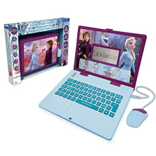 Disney Frozen 2-Educational and Bilingual Laptop German/English-Girls Toy with 124 Activities to Learn, Play Games and Music with Elsa &