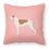 Greyhound Checkerboard Pink Fabric Decorative Pillow 1