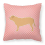 Dogue de Bordeaux Checkerboard Pink Fabric Decorative Pillow 1