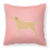 Yellow Labrador Retriever Checkerboard Pink Fabric Decorative Pillow 1