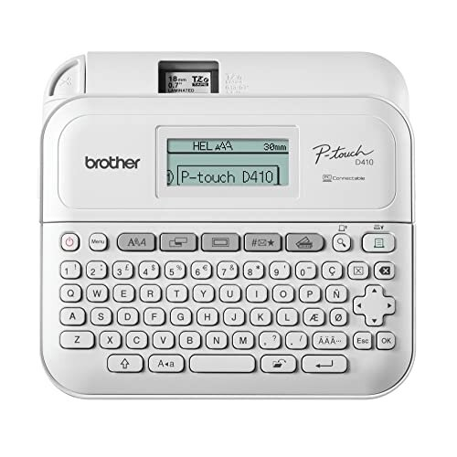 Brother Thermische Printer - Brother - PT-D410 - Wit - 20 mm/sec - Bedraad