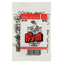 Prym Hook & Eye Fasteners  Silver - per pack of 30