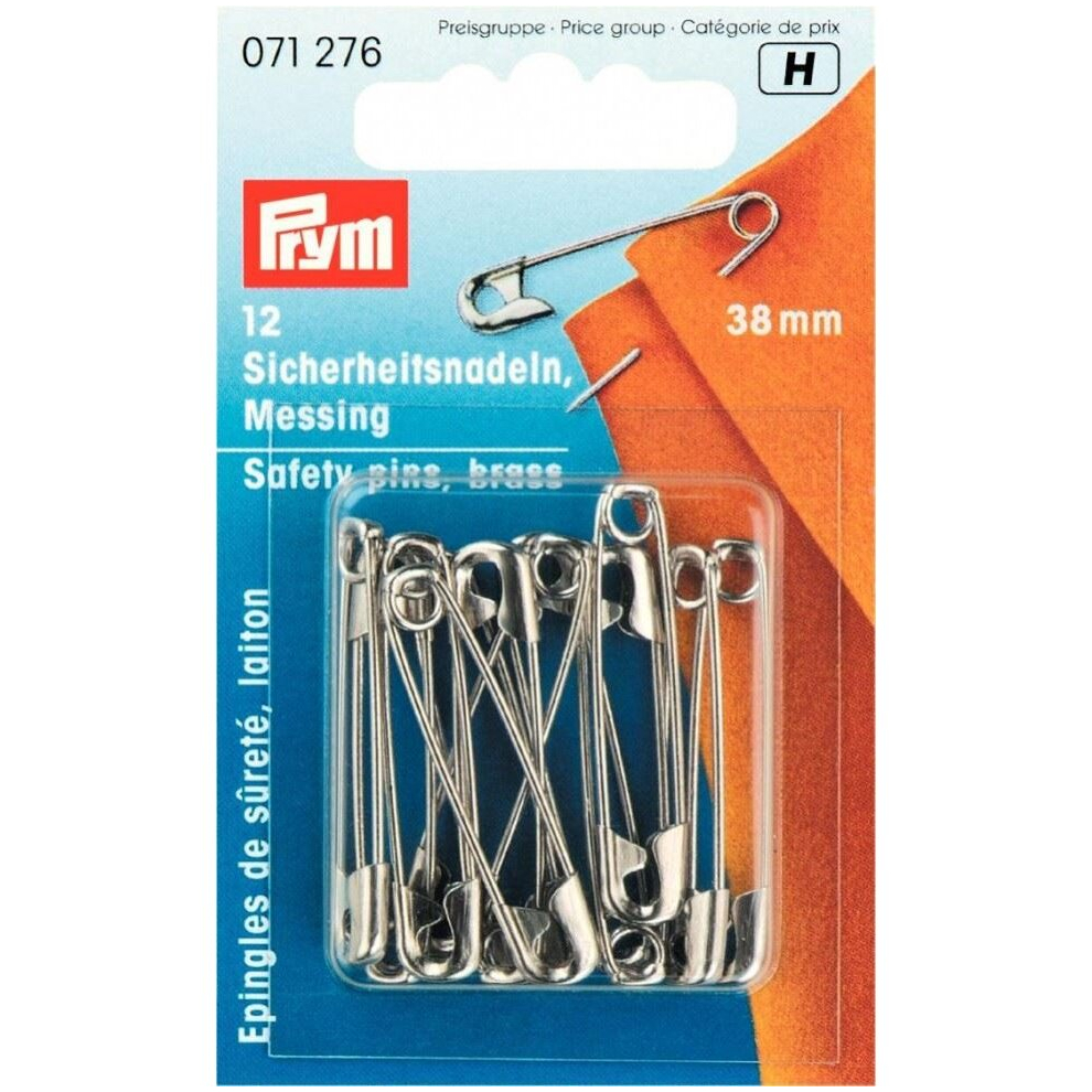Prym Safety Pins - Per Pack Of 12 Gold