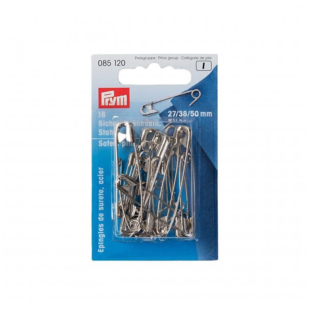 Prym Safety Pins - Per Pack Of 18 Silver