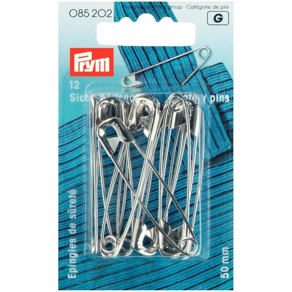 Prym Safety Pins  Silver - per pack of 12