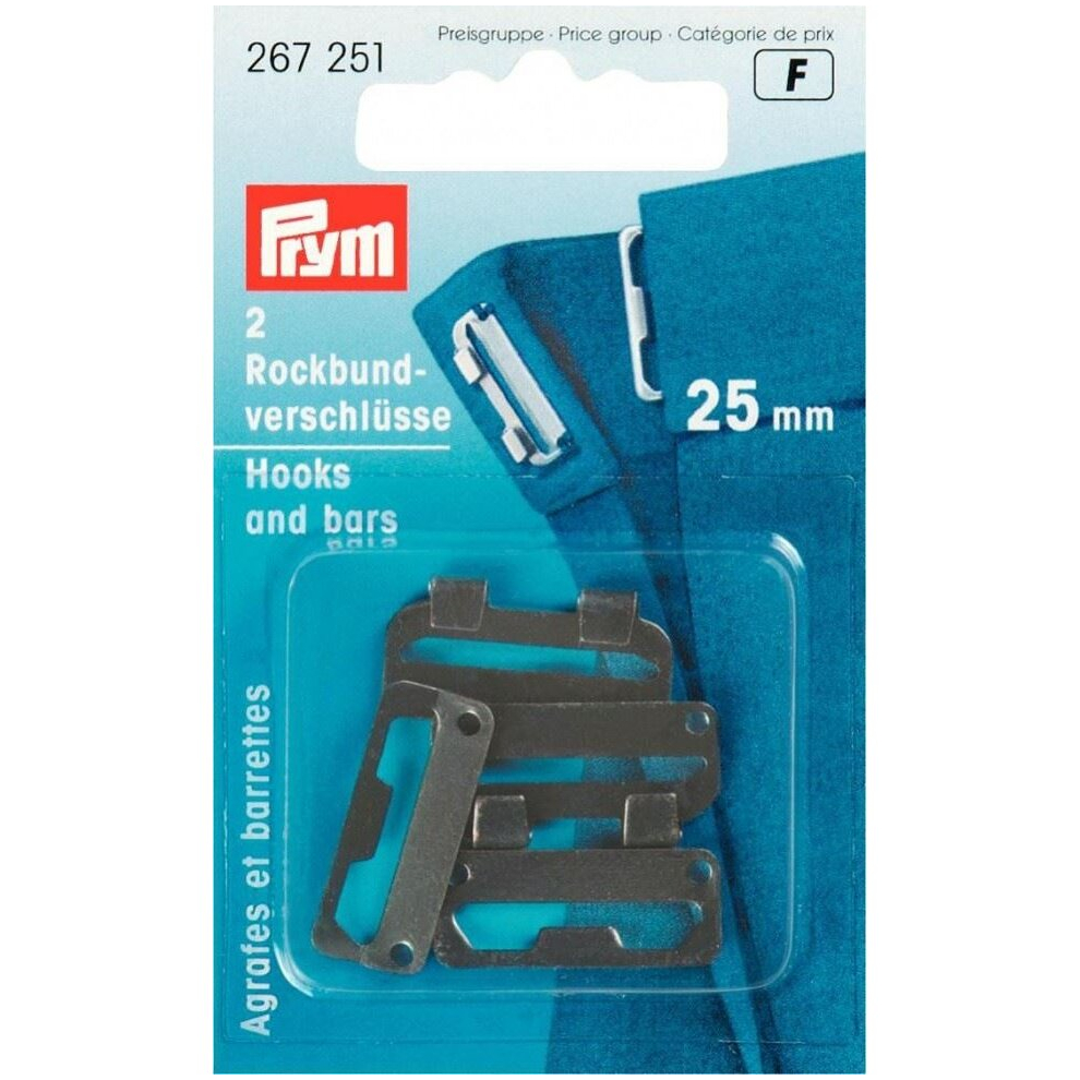 Prym Hook & Bar Fasteners  Black - per pack of 2