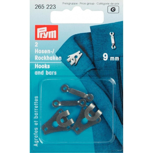Prym Prym Hook & Bar Fasteners  Black - per pack of 2