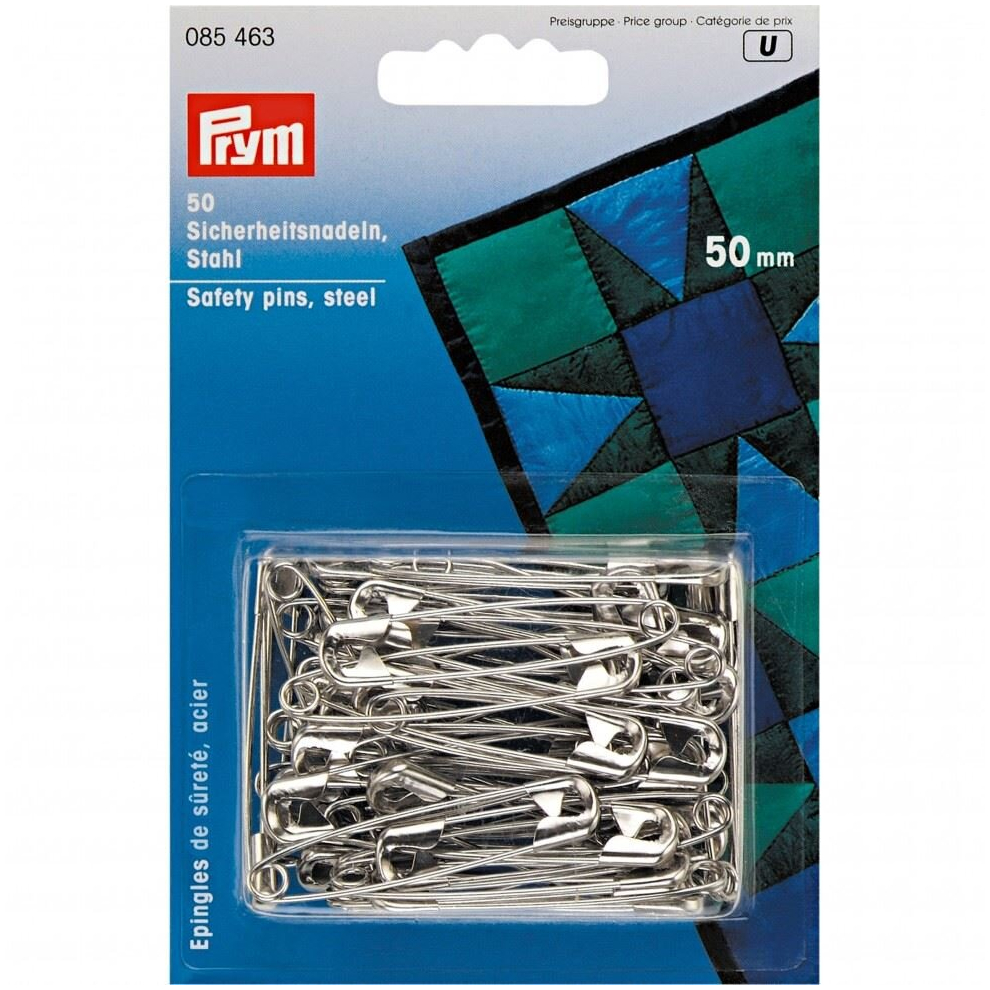 Prym Safety Pins - Per Pack Of 50 Silver