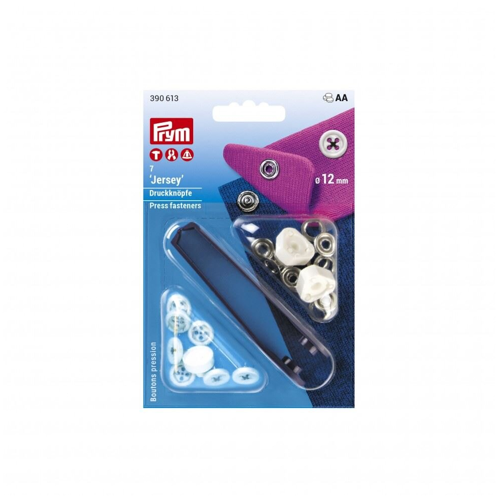 Prym Jersey Button Effect Snaps Press Fasteners  Black - per pack of 7