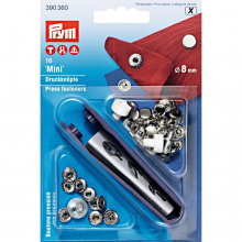 Prym Mini Snaps Press Fasteners Silver - per pack of 10