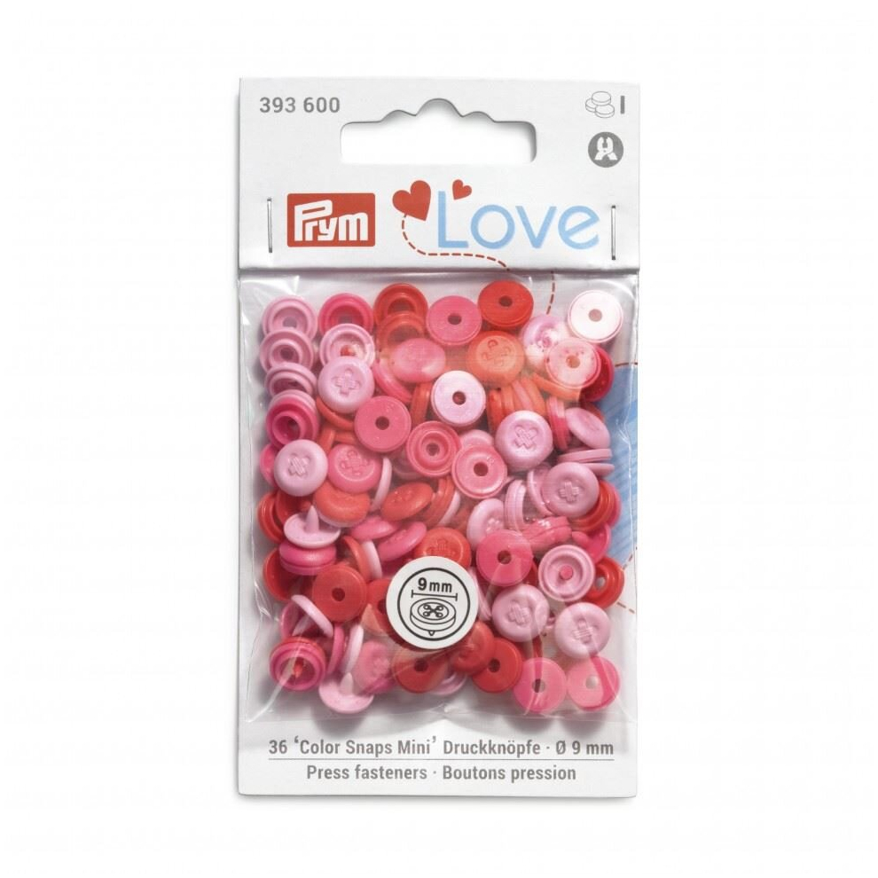 Prym Love Round Snaps Press Fasteners  Pale Pink - per pack of 36