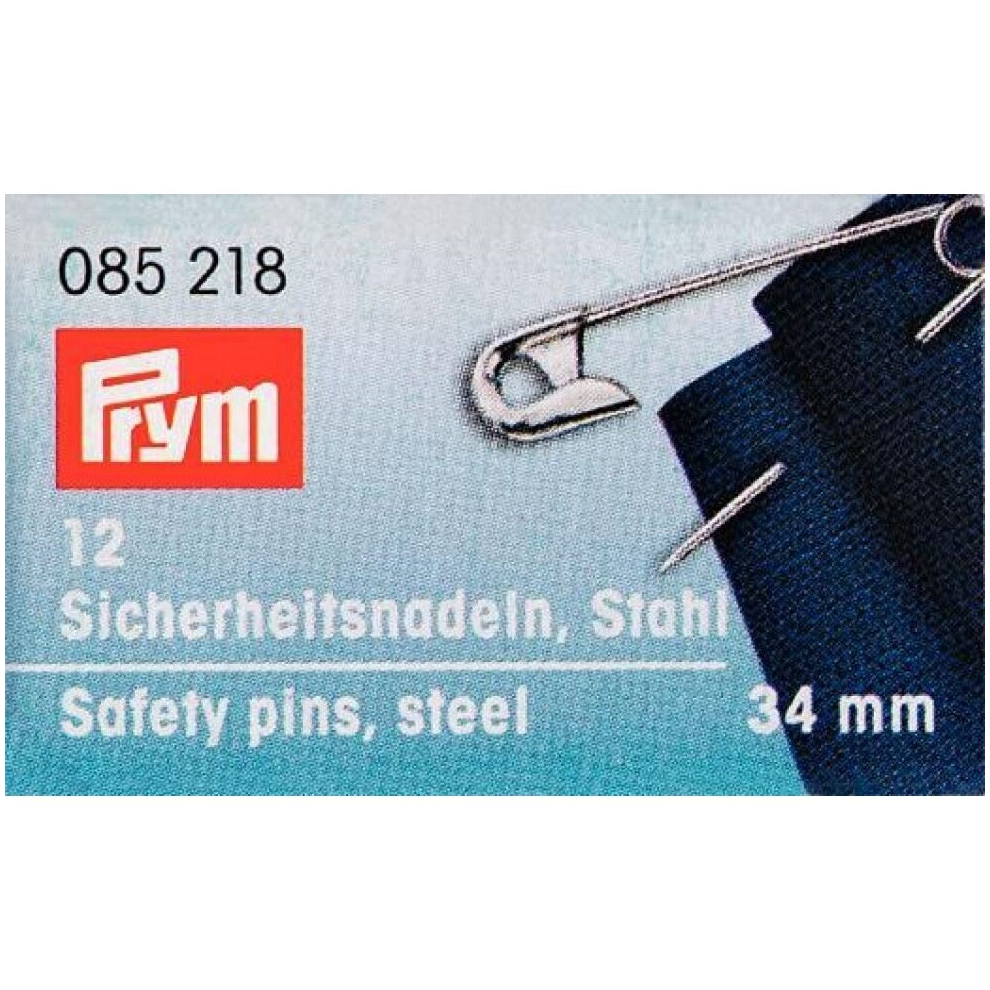 Prym Safety Pins - Per Pack Of 12 Silver